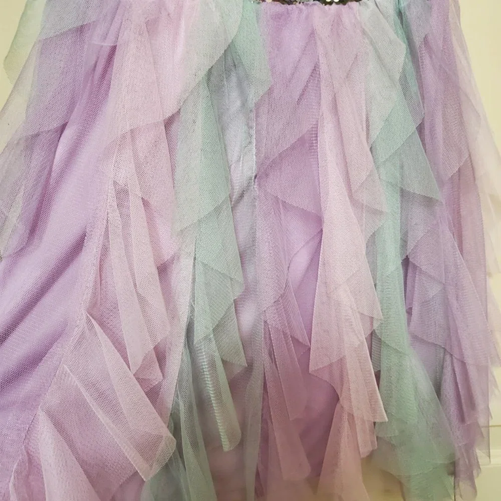 love, jayne 12 dress Sequins, Ruffles Rhinestone Multicolor New w/o Tag - Picture 5 of 6